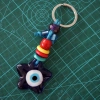 Glass Devil's Eye Palm Sea Star Beads Turkish Greek Blue Eye Keychain 11CM Jewelry Pendant SIYAO Item Picture
